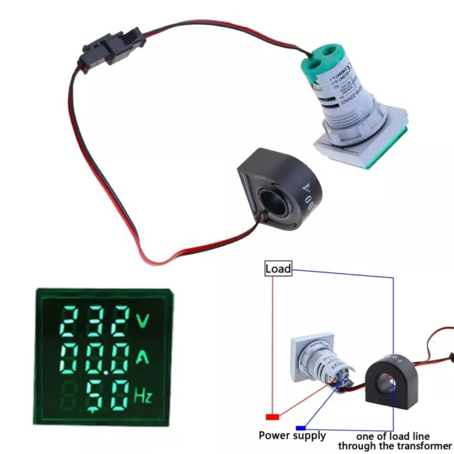 Voltmètre AC de qualité supérieure avec affichage LED et fonction signal d'al