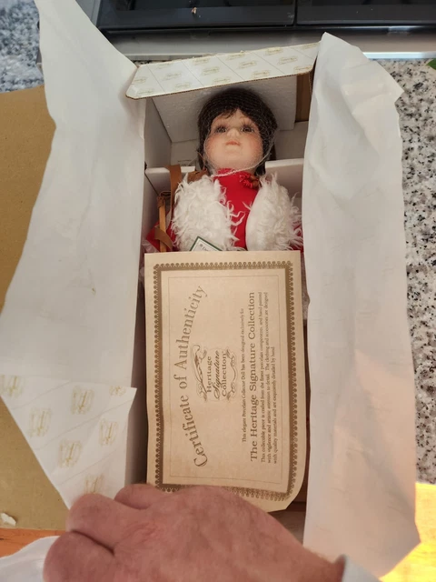 Heritage Signature Collection RUSTY Porcelain Cowboy Doll #12360 New in Box COA