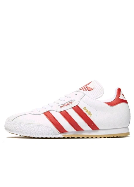 ADIDAS ORIGINALS SAMBA Super - White & Red - Size 8 New In Box 55.00 -  PicClick UK