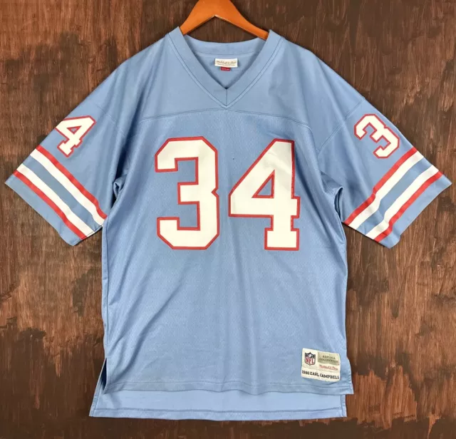 Earl Campbell Mitchell & Ness Replica Collection 1980 Houston Oilers Jersey 44 L