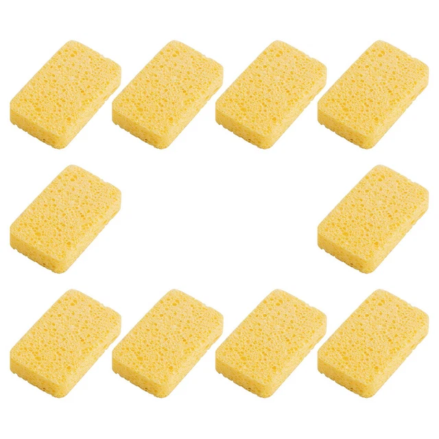 10 piezas esponja de pulpa de madera para lavar platos baño para niños sin arañazos vajilla para niños
