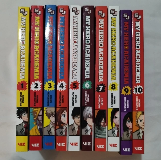 my hero academia by kohei horikoshi vol 1-10 englische manga sammlung set