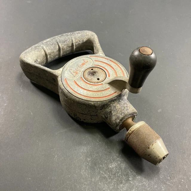VINTAGE LEYTOOL HAND Drill Made In England Egg Beater Style Hand