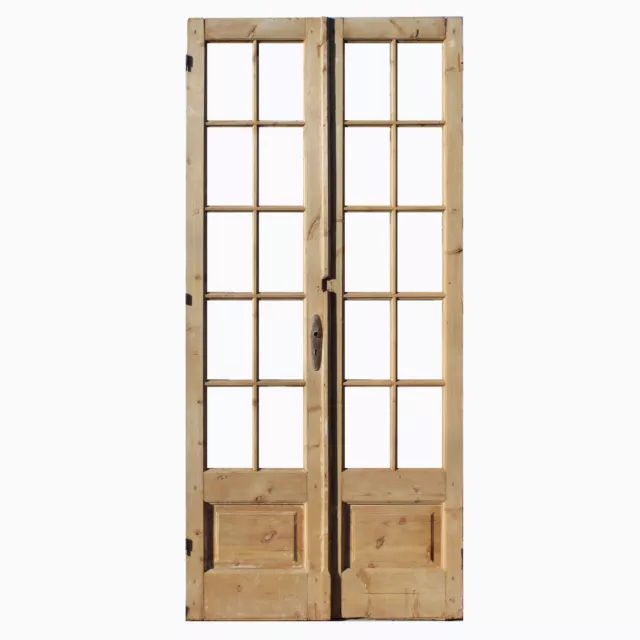 Pair of Salvaged 43" French Double Doors, Early 1900's, NED2187