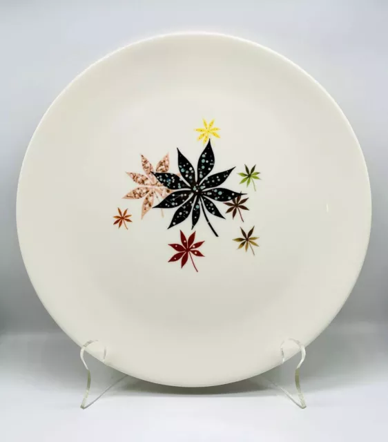 Vintage MCM 1957 Peter Terris Shenango 12" Chop Plate Platter Calico Leaves 