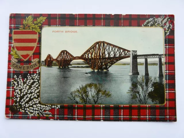 Scottish Clans. Cameron. Forth Bridge. posted Inter-War. Valentines