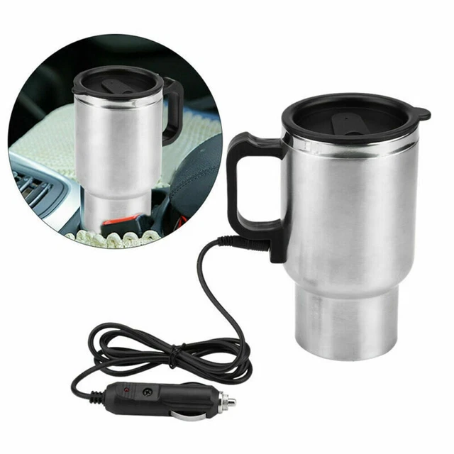 Water Heater Mug Steel Travel Heated Coffee Kettle Cup Mug High Strength SALE