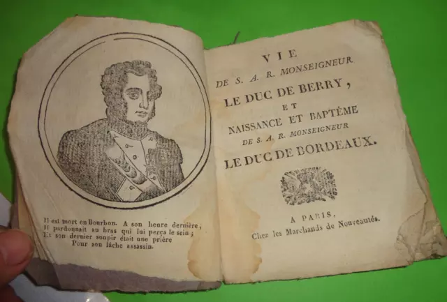 vie de s. a. r. monseigneur le duc de berry et naissance et bateme bordeaux