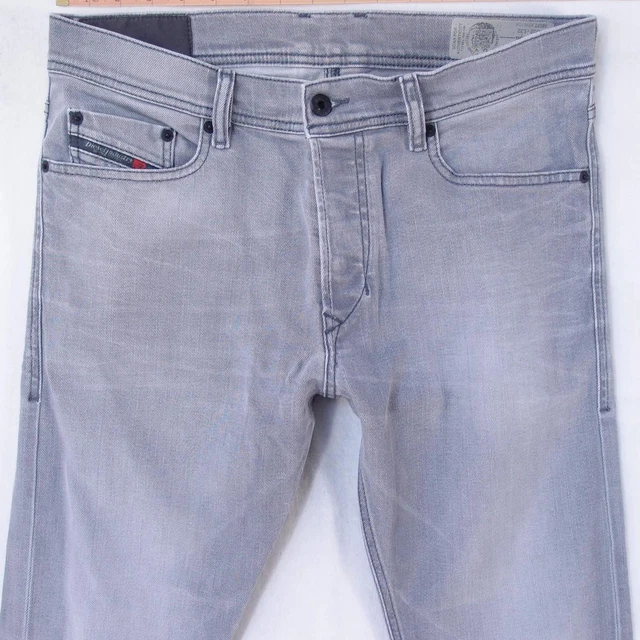 DIESEL AKEE 0853T Stretch Jeans Grey Regular Slim Tapered Mens Size W27 L32 69.99 PicClick UK