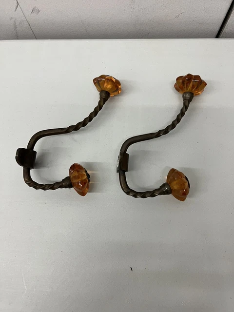 Pair vintage inspired coat hooks / Anthropologie hooks