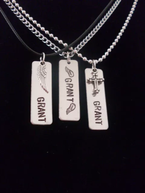 Custom Name Memorial Remembrance Memory Remember Personalized Aluminum Necklace