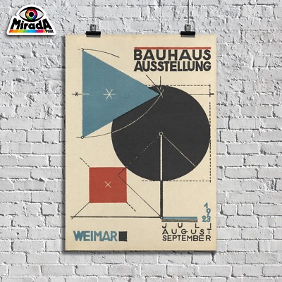 Affiche d'exposition du Bauhaus 1923 par Joost Schmidt - Mouvement Bauhaus – Icônes du design original