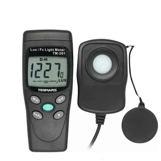 1PCS TENMARS TM-201 Digital LED Light Meter Luminometer Lux Meter New