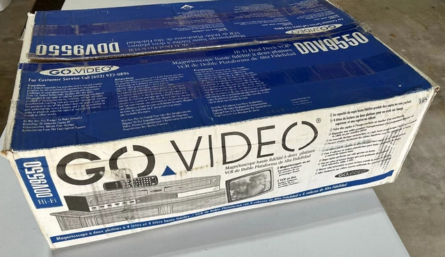 GO VIDEO DDV9550 Dual-Deck VHS VCR Recorder Player in original box ...