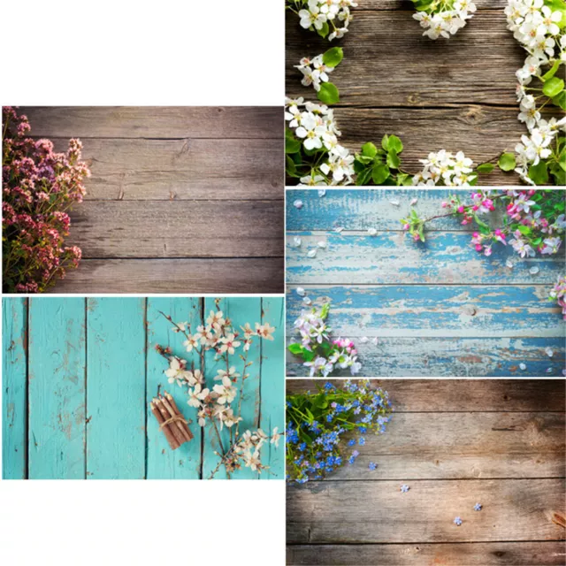 Flower Wood Floor Photography Backdrop Baby Studio Photo Wedding Background Prop