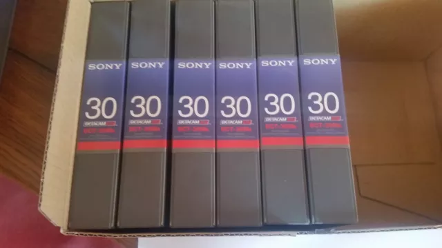 lot 6 cassettes Digital BETACAM SP SONY BCT-30MA  Neuves New