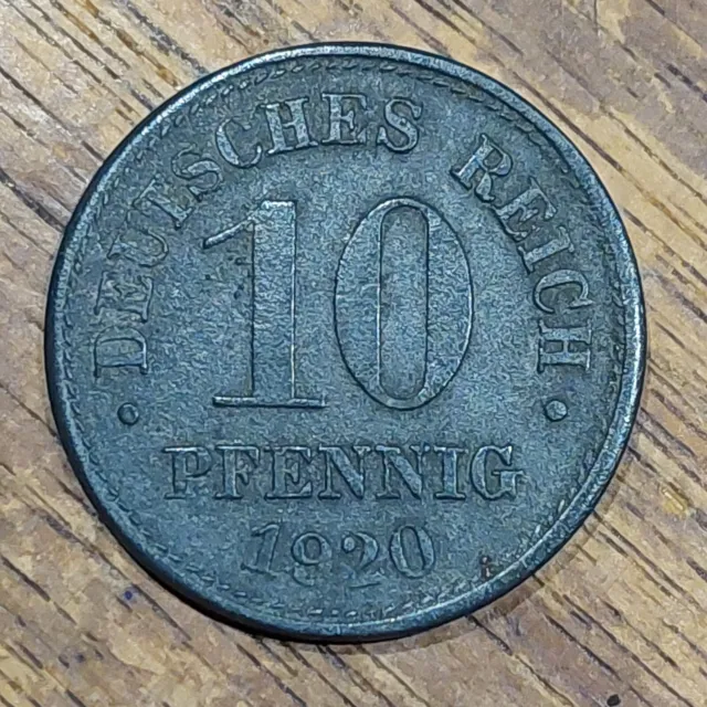 10 Pfennig Münze 1920 Deutsches Reich