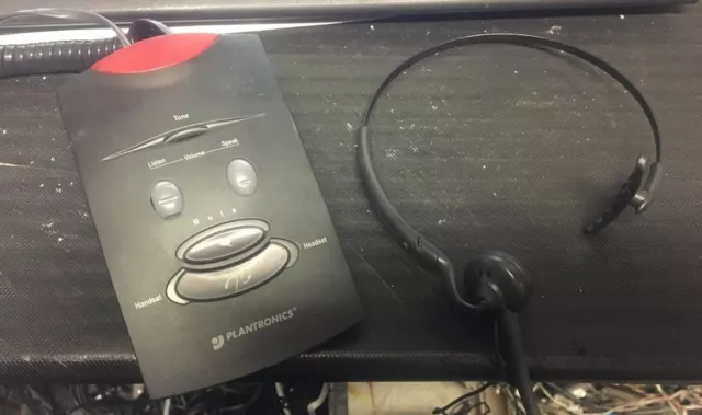 Plantronics S10A Telephone System Base/ Amplifier Only w/ headset LOOK