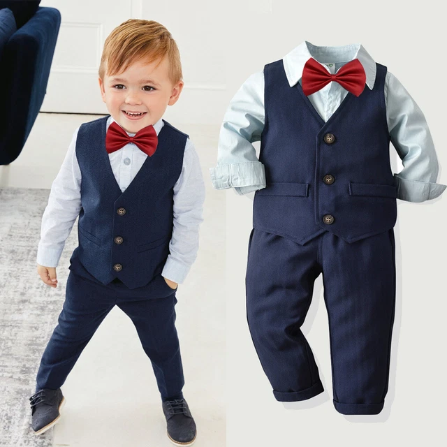 Abito in vita bambini per RAGAZZI 4 pezzi abito pagina matrimonio bambino festa formale