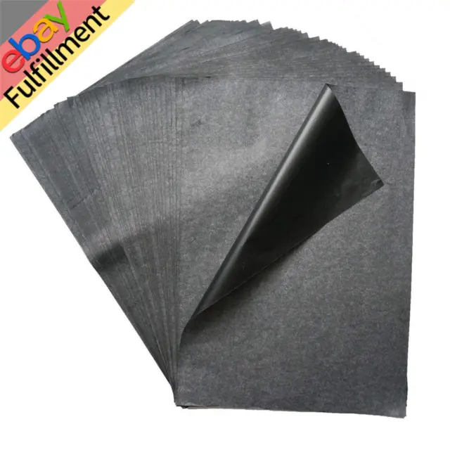 100 Sheets A4 Carbon Transfer Tracing Graphite Paper for Wood Carving Canvas