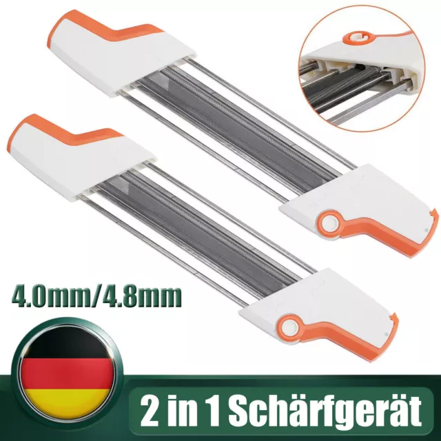 2 in 1 Feilenhalter Schärfset Feilgerät Werkzeugs Fit STIHL 4.8mm 4.0mm Kettens