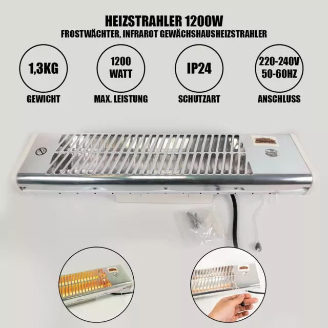 Mauk Heizstrahler 1200W Wärmestrahler Heizer Heizlüfter Heizgerät Strahler NEU