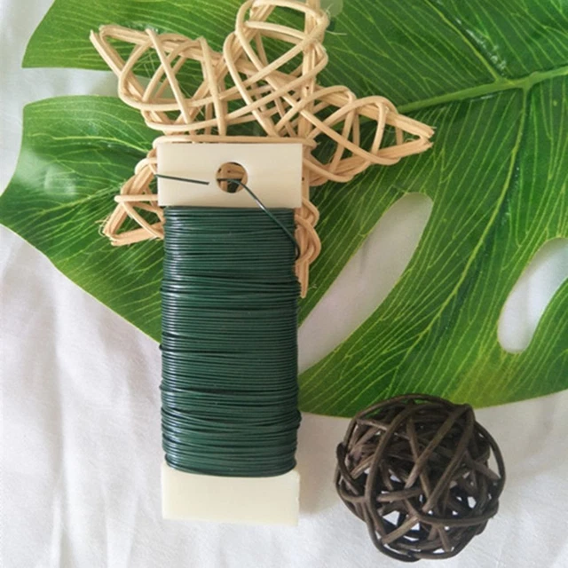 Wrapping Paddle Wire for Crafts Plastic Coated Wire Floral Wire Xmas Green Rope