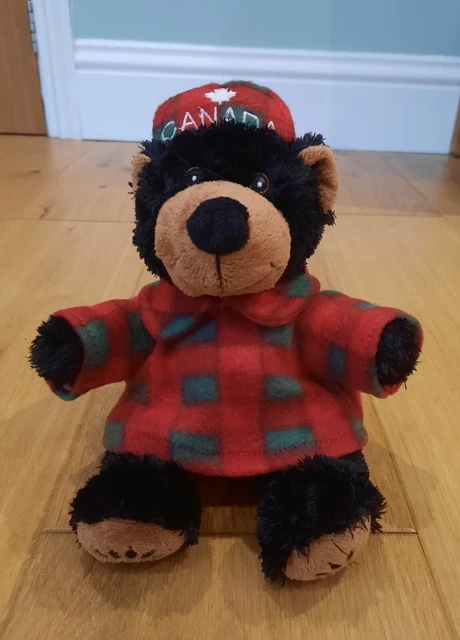 Creature Comforts Plush Toys Black Canada Teddy Bear. Soft Toy. 7.5" / 19cm. VGC