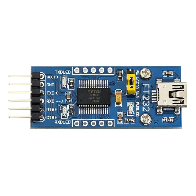 WAVESHARE FT232 MODULE TXD/RXD/POWER LED FT232RL Serial Converter (Mini ...