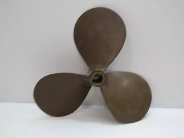 15Lh12 Bronze Prop 1+1/4 Inch Bore Propeller Boat Ship Decor  (E4A58C)