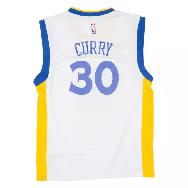 ADIDAS NBA Golden State Warriors '30 Curry Mens Jersey White USA V-Neck S 3