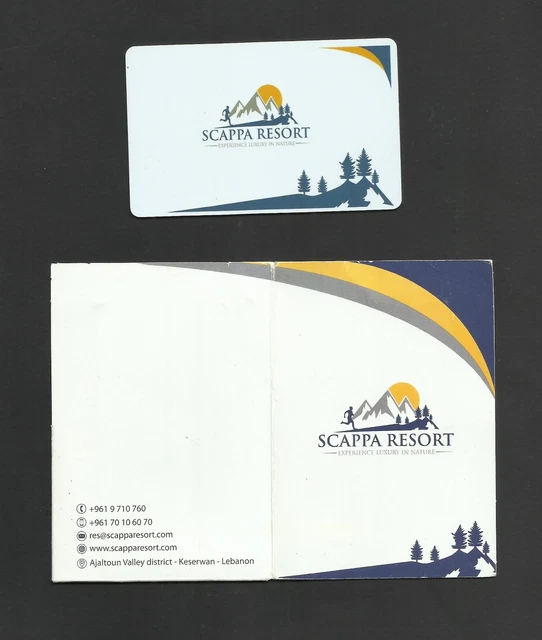 Lebanon Ajaltoun Scappa Resort Hotel Room Key Card With Holder