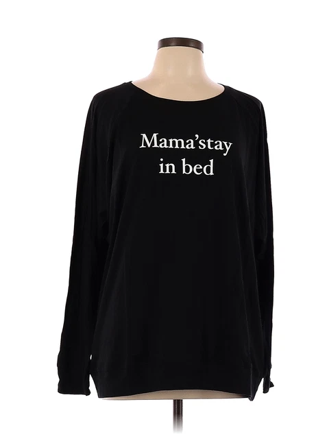 EMI JAY Women Black Long Sleeve T-Shirt L