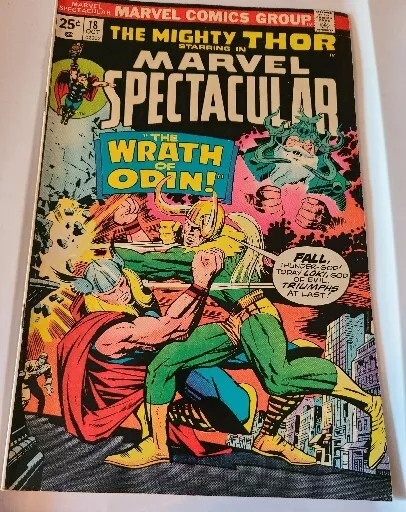 MARVEL SPECTACULAR VOL 1 #18 Oct. 1975 THE MIGHTY THOR VINTAGE COMIC BOOK VG+