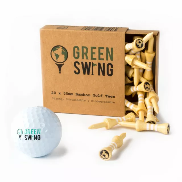 Green Swing Bambus Castle Golf Tees | Stark nachhaltig biologisch abbaubar