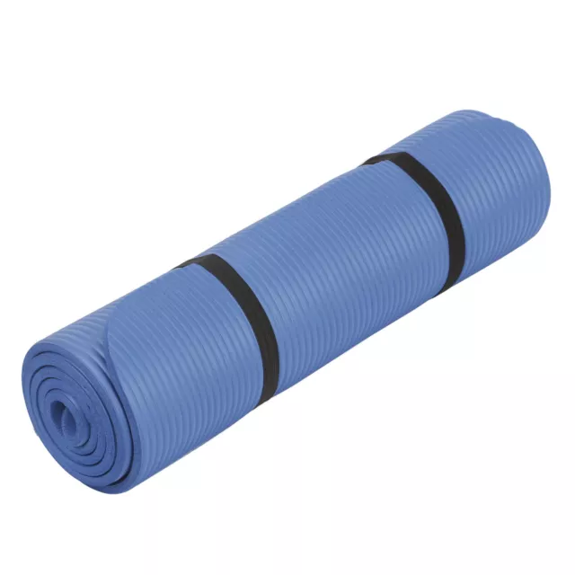 Mat Estera de la Gimnasia Yoga 190x60x1 CM Azul Deporte Alfombra Fitness Pilates