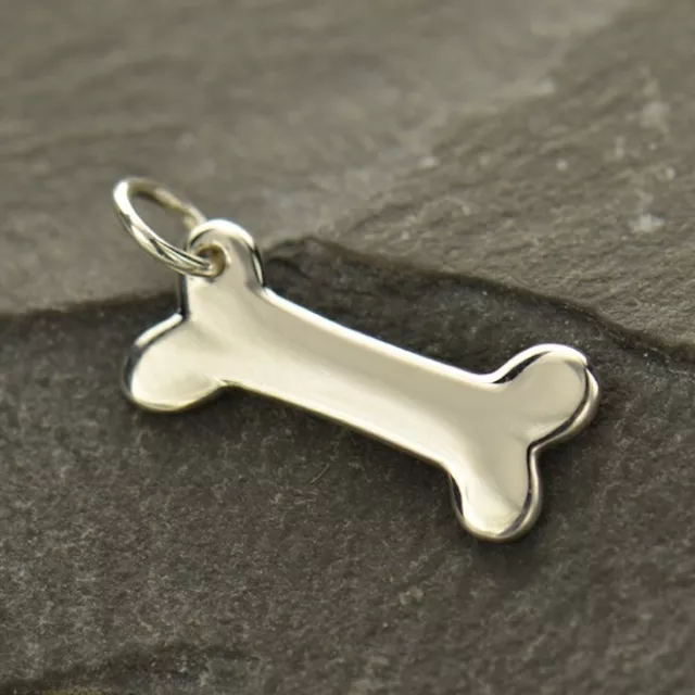 925 Sterling Silver Dog Bone Charm Pet Puppy Animal Lover Pendant Necklace 801