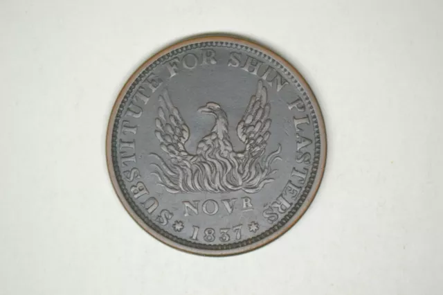 1837 Hard Times Token-Phoenix Rising- Choice EF with amazing Pedigree flip. 3