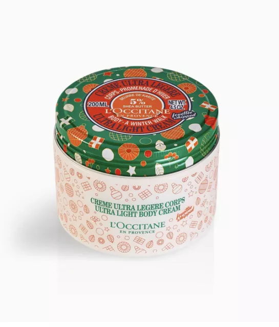 Crema corporal ultra ligera L'Occitane A Winter Walk 5% manteca de karité 4,5 oz loccitano