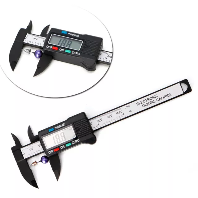 Electronic Digital LCD Vernier Caliper Gauge Measure Stone Bead Gem Jewelry Tool 2