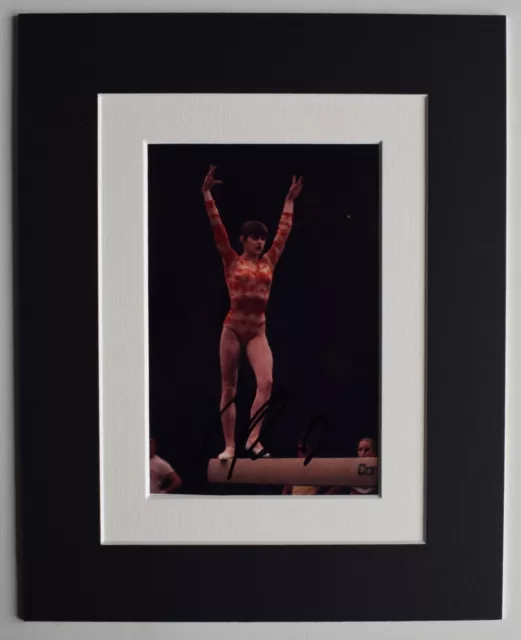 Nadia Comaneci Signed Autograph 10x8 photo display Gymnastics Olympics AFTAL