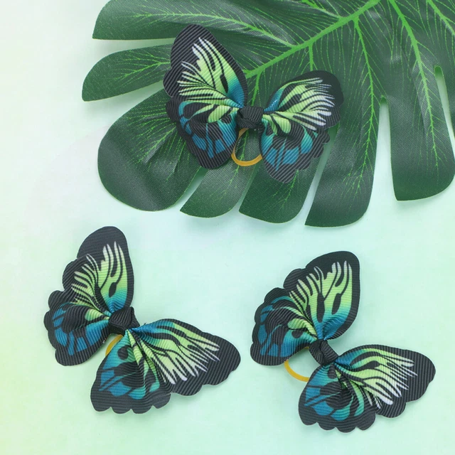 20 pz Cravatta per capelli di animali domestici decorativa capelli elastici corda copricapo cucciolo di casa