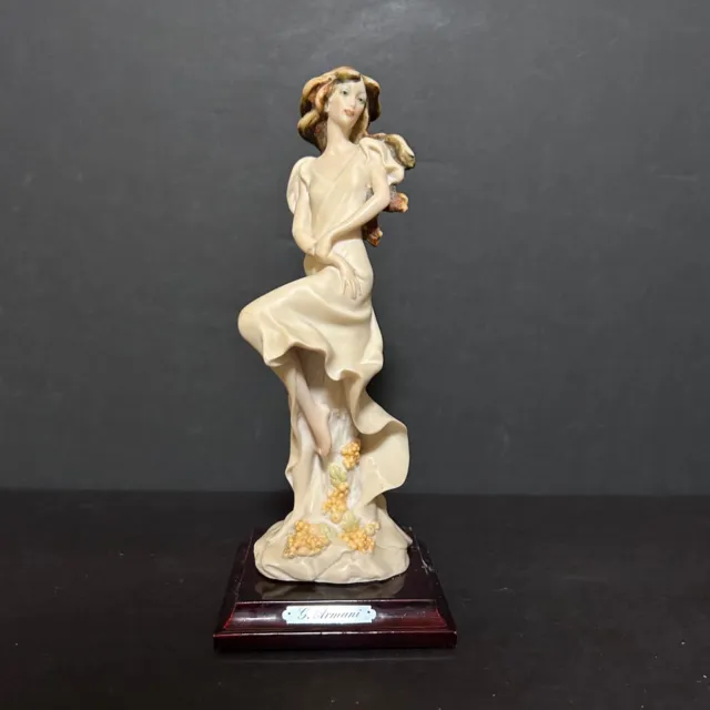 Vintage Giuseppe Armani Italy Florence Lady with Flowers 1987 Signed Stunning!