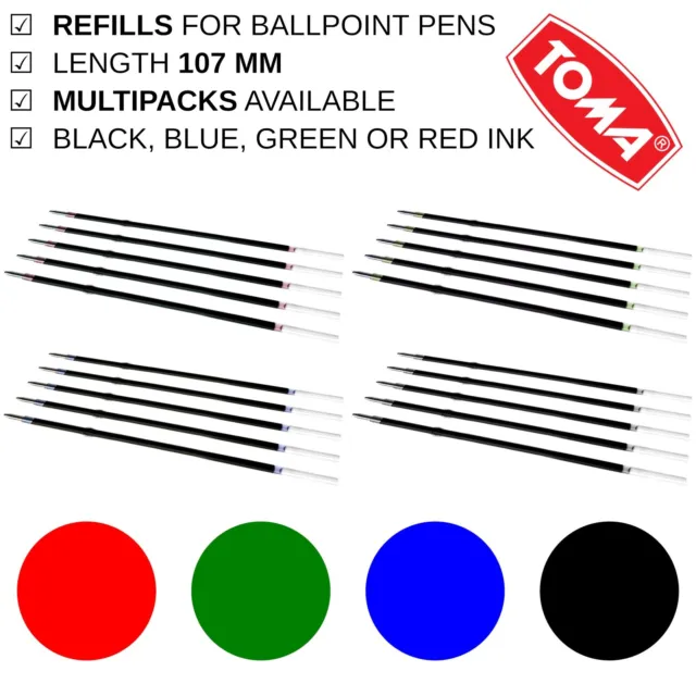 10Pcs Muji Gel Ink Ballpoint Pen Refills Black/Blue/Red 0.38/0.5mm Old Muji  pen