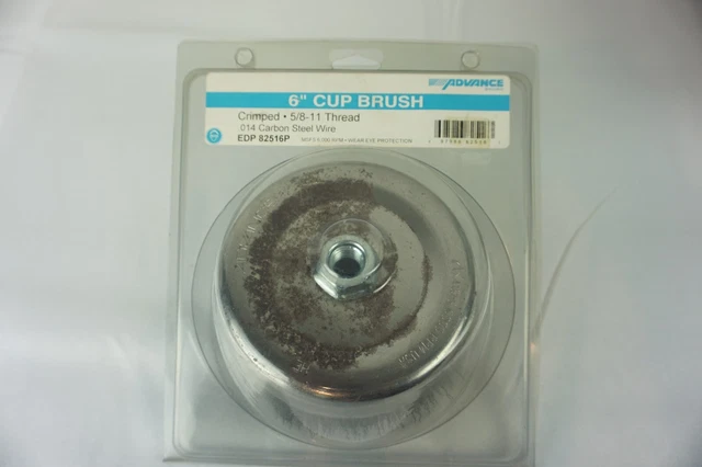 Advance EDP 82725 Cup Knot Brush 6 Inch 5/8-11 Thread .023 CS Wire