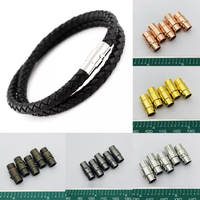 10pcs Magnetic Clasps Leather Cord Bracelet Connectors DIY Jewelry Making Parts