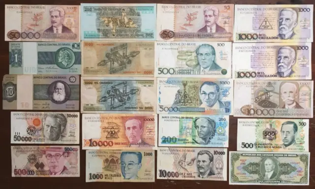 Lot 20 Billets de Banque Papier Monnaie Brésil F/TB/XF/AU- 062168