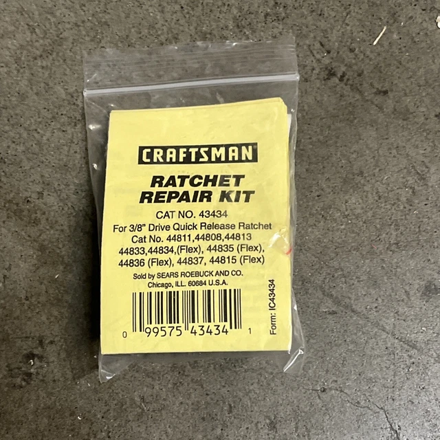 CRAFTSMAN RATCHET REPAIR Kit 43434 For 3/8" 44811,44808,44813,44833