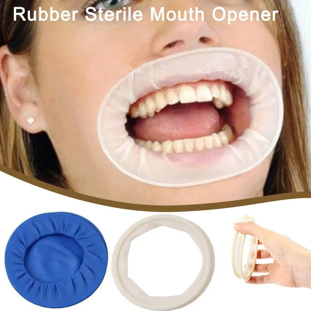 Dental Disposable Sterile Rubber Dam Cheek Retractor Nature- Mouth Opener F2U8
