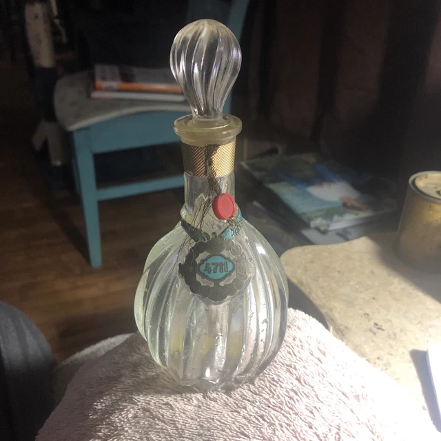 Vintage 4711 Blau-Gold German Perfume Bottle 7”Tall